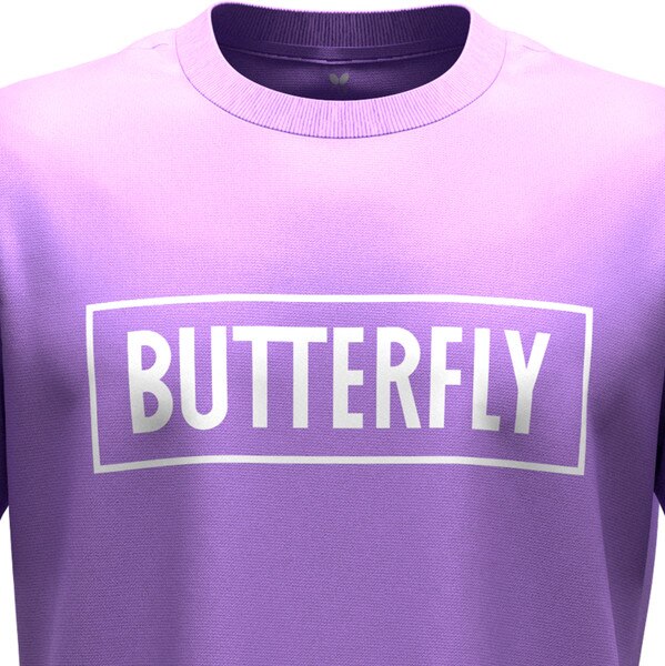 Butterfly Table Tennis BL T-Shirt III - Lilac - Front - Close-Up